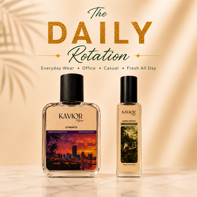 KAVIOR Premium Scents Daily Rotation Collection - Premium Everyday Fragrances featuring 21 Nights and Green Theory by KAVIOR.