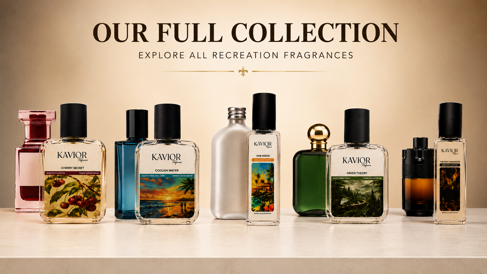 The Complete Collection Explore the Full Collection of KAVIOR Inspired Perfumes